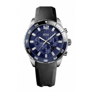 Bracelet de montre Hugo Boss HB-172-1-14-2493 Cuir/Plastique Noir 22mm