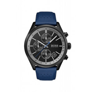 Bracelet de montre Hugo Boss HB-297-1-34-3048 / HB659302838 Cuir Bleu 22mm