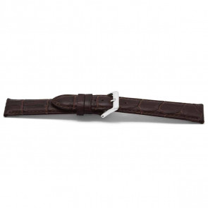 Bracelet de montre Universel H348Z Cuir Brun 22mm
