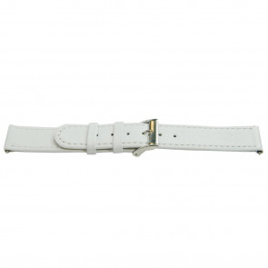 Bracelet de montre en vrai cuir blanc 22mm