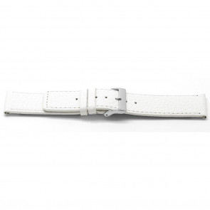 Bracelet de montre I500 Cuir Blanc 24mm + coutures blanches