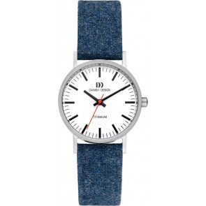 Bracelet de montre Danish Design IV42Q199 Cuir/Textile Bleu 16mm
