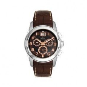 Bracelet de montre Jaguar J615-1 Cuir croco Brun 22mm