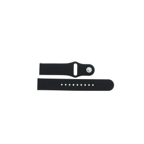 Horlogeband Universeel JD1606.01 Silicoon Zwart 20mm