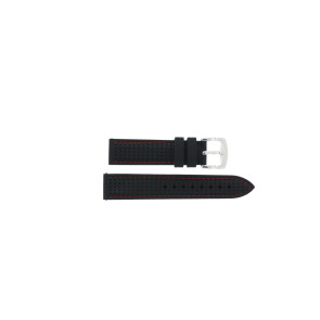 Bracelet de montre Universel JD752-RS Silicone Noir 20mm