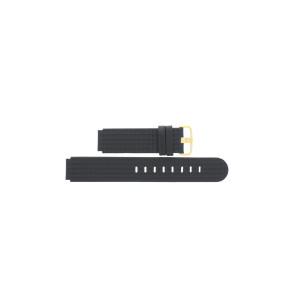 Bracelet de montre Jacob Jensen 414 / 410 Cuir/Plastique Noir 17mm