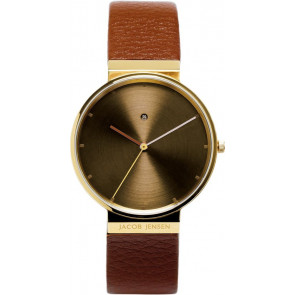Bracelet de montre Jacob Jensen 844 Cuir Brun 19mm