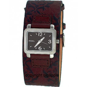 Bracelet de montre Fossil JR1008 Cuir Brun 16mm