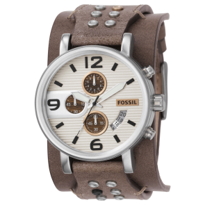Bracelet de montre Fossil JR1149 Cuir Brun 22mm