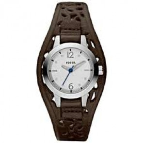 Bracelet de montre Fossil JR1258 Cuir Brun 10mm