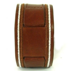 Fossil bracelet de montre JR8567 Cuir Brun + coutures brunes