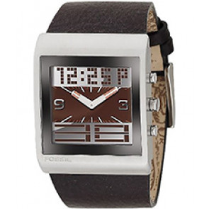 Bracelet de montre Fossil JR9453 Cuir Brun 37mm