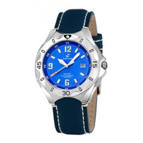 Bracelet de montre Calypso K5154 / K5154-4 Cuir Bleu 21mm