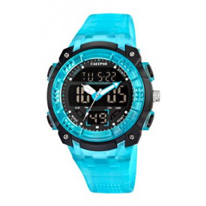 Bracelet de montre Calypso K5601-2 Caoutchouc Turquoise