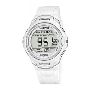 Bracelet de montre Calypso K5611-1 / K5611-2 / K5611-3 / K5611-4 (BC08084) Plastique Blanc