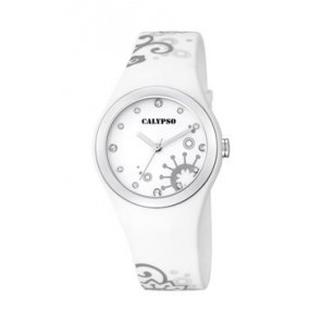 Bracelet de montre (Combinaison bracelet + cas) Calypso K5631-1 Plastique Blanc