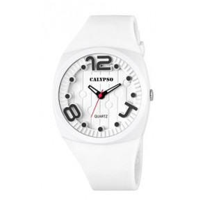 Bracelet de montre Calypso K5633/1 Plastique Blanc