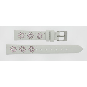 Bracelet de montre Calypso k5712 /2 Cuir Blanc 14mm