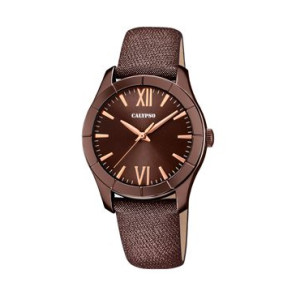 Bracelet de montre Calypso K5718-6 Cuir Brun 17mm