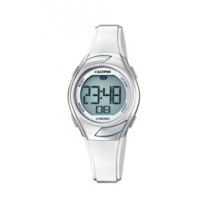 Bracelet de montre Calypso K5738-1 Caoutchouc Blanc