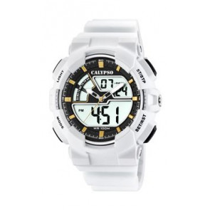 Bracelet de montre Calypso K5771-1 Caoutchouc Blanc