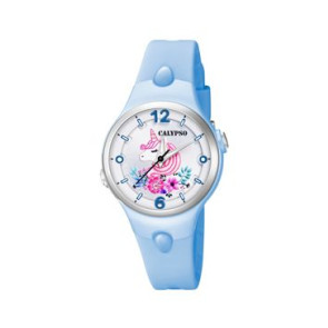 Bracelet de montre Calypso K5783-5 / K5783-B Plastique Bleu clair