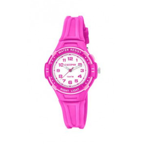 Bracelet de montre Calypso K6070-5 Caoutchouc Rose