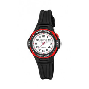 Bracelet de montre Calypso K6070-6 Caoutchouc Noir