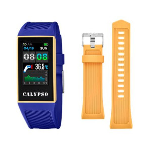 Bracelet de montre Montre intelligente Calypso K8502-2 / K8502-3 Caoutchouc Bleu