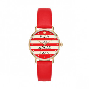 Bracelet de montre Kate Spade New York KSW1365 Cuir Rouge 12mm