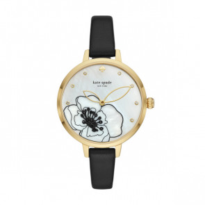 Bracelet de montre Kate Spade New York KSW1480 Cuir Noir 10mm