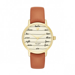 Bracelet de montre Kate Spade New York KSW9019 Cuir Brun 16mm