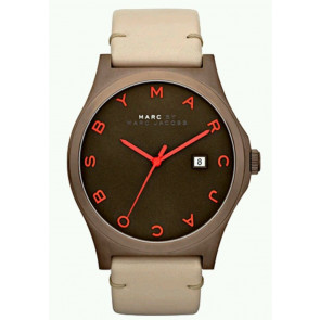Bracelet de montre Marc by Marc Jacobs MBM1215 Cuir Beige 20mm