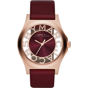 Bracelet de montre Marc by Marc Jacobs MBM1274 Cuir Rouge 20mm