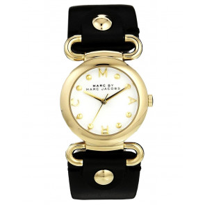 Bracelet de montre Marc by Marc Jacobs MBM1309 Cuir Noir 24mm