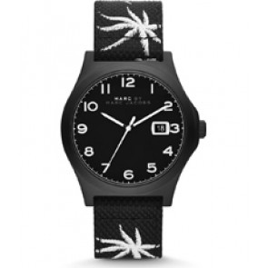 Bracelet de montre Marc by Marc Jacobs MBM5088 Cuir/Textile Noir 22mm