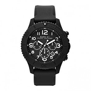 Bracelet de montre Marc by Marc Jacobs MBM5528 Silicone Noir 22mm