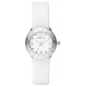 Bracelet de montre Marc by Marc Jacobs MBM8553 Cuir Blanc 15mm