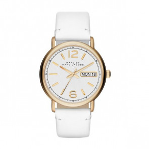 Bracelet de montre Marc by Marc Jacobs MBM8653 Cuir Blanc 20mm
