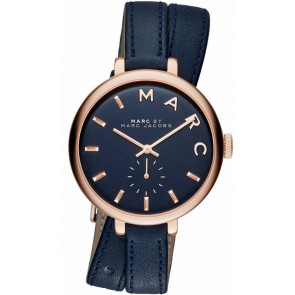 Bracelet de montre Marc by Marc Jacobs MBM8662 Cuir Bleu 10mm