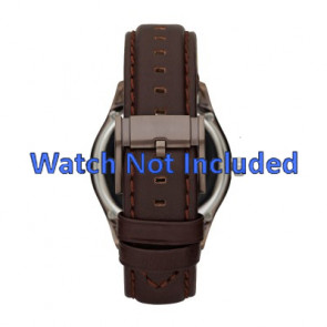 Fossil bracelet de montre ME1123 Cuir Brun foncé 22mm + coutures défaut