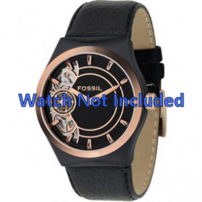 Bracelet de montre Fossil ME1037 Cuir Noir 24mm