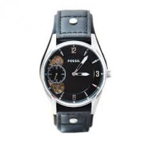 Bracelet de montre Fossil ME1084 Cuir Noir 22mm