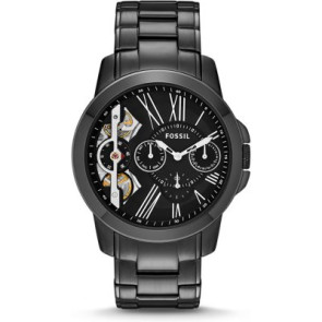 Bracelet de montre Fossil ME1147 Acier inoxydable Noir 22mm