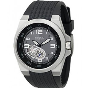 Bracelet de montre Fossil ME3004 Silicone Noir 20mm