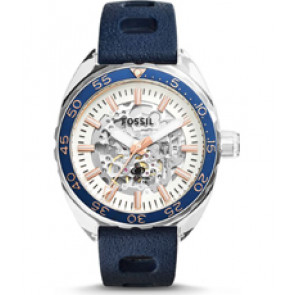 Bracelet de montre Fossil ME3124 Silicone Bleu 22mm