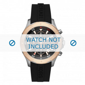 Bracelet de montre Michael Kors MK8568 Silicone Noir 22mm