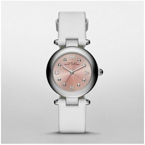 Bracelet de montre Marc by Marc Jacobs MJ1411 Cuir Blanc 14mm