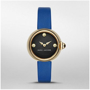 Bracelet de montre Marc by Marc Jacobs MJ1434 Cuir Bleu 10mm