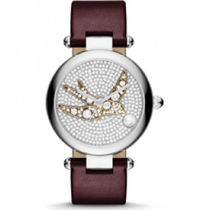 Bracelet de montre Marc by Marc Jacobs MJ1488 Cuir Bordeaux 18mm